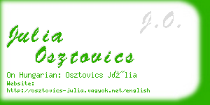 julia osztovics business card